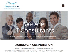 Tablet Screenshot of acrosys.com